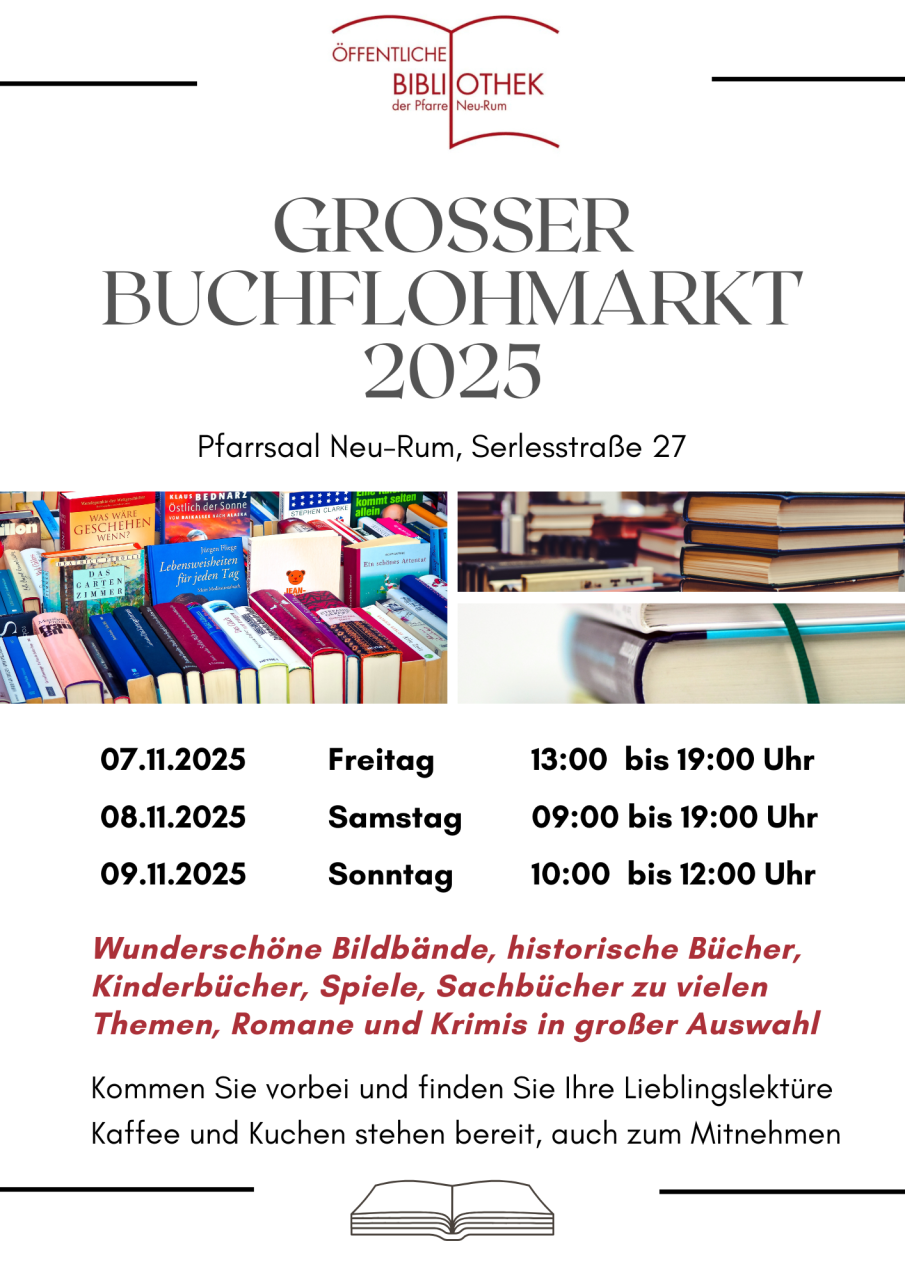 Plakat Buchflohmarkt Eckdaten