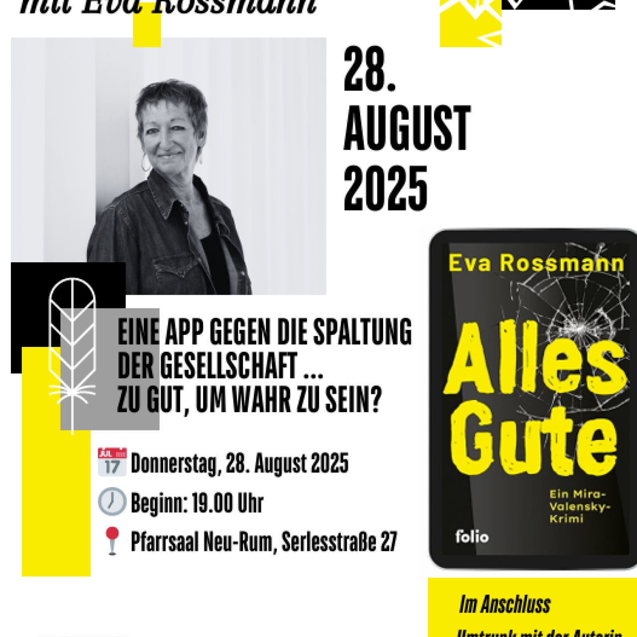 Plakat Lesung Rossmann